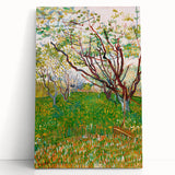 Impressionist Orchard Landscape - Vibrant Springtime Wall Art Print