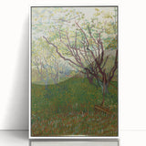 Impressionist Blooming Orchard - Peaceful Landscape Wall Art Print