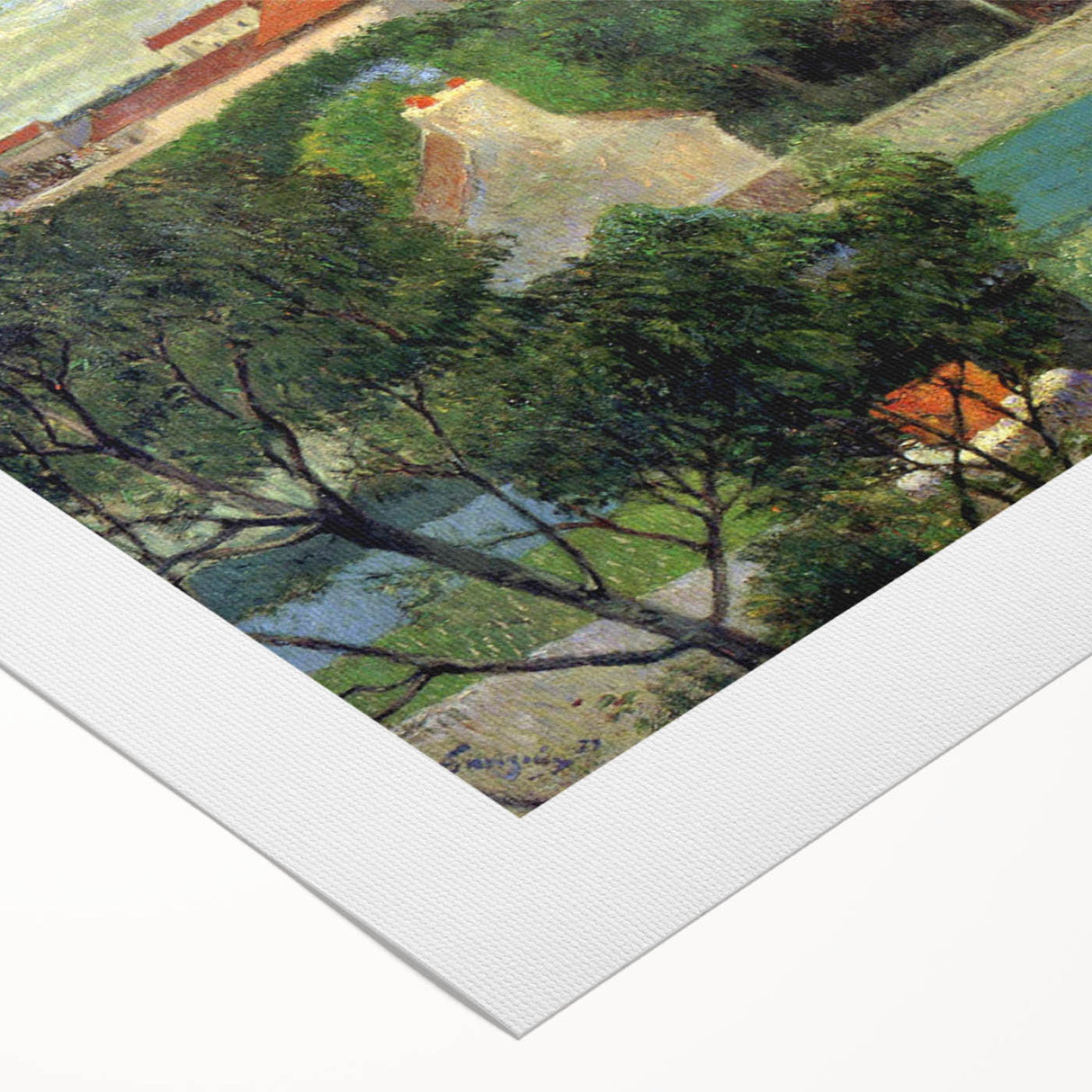 The Market Gardens of Vaugirard" Modern Wall Art - Lush Contemporary Landscape Decor