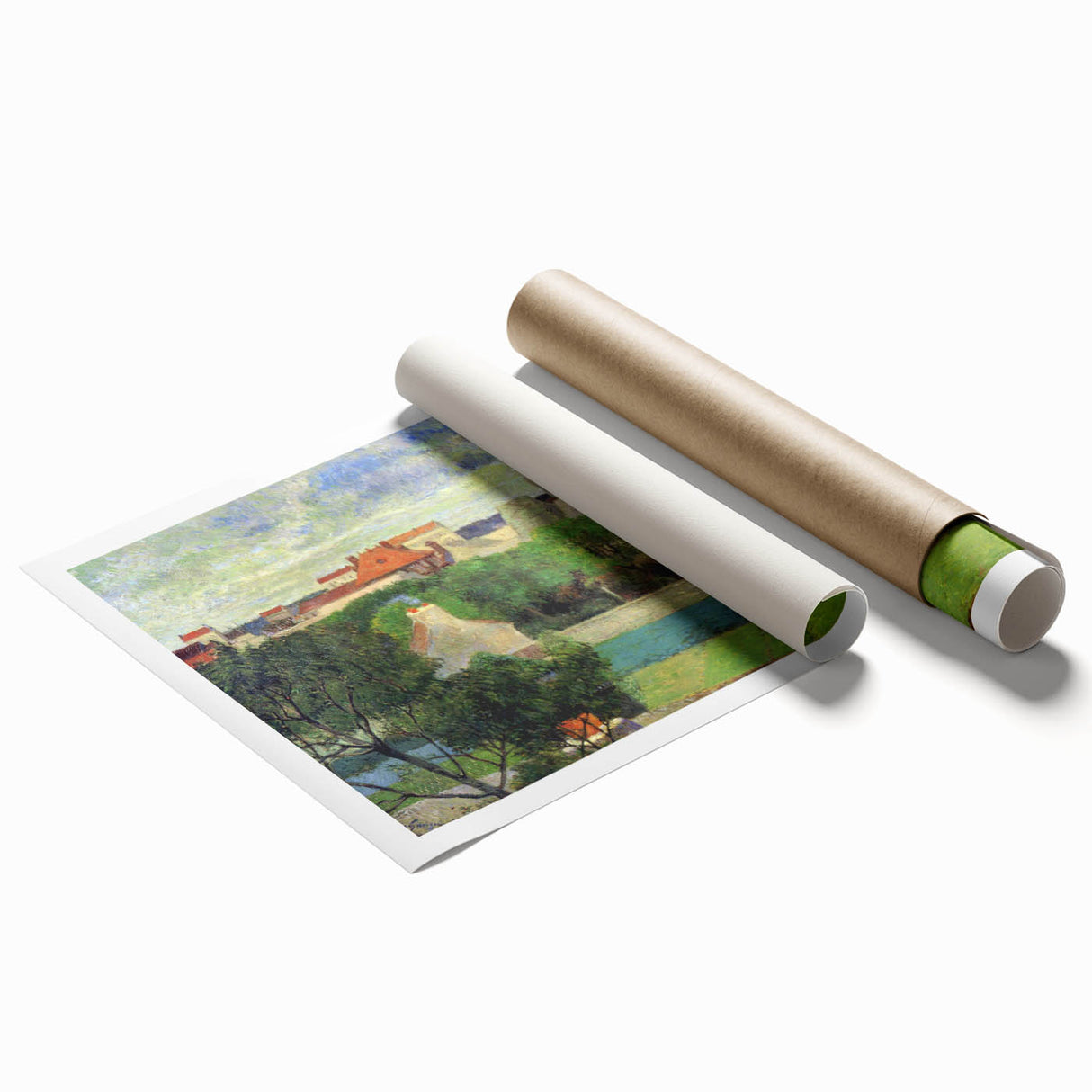 The Market Gardens of Vaugirard" Modern Wall Art - Lush Contemporary Landscape Decor