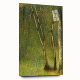 Impressionist Forest Scene - Serene Green Landscape Wall Art Print