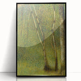 Impressionist Forest Scene - Serene Green Landscape Wall Art Print