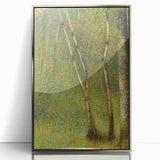 Impressionist Forest Scene - Serene Green Landscape Wall Art Print
