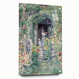 Impressionist Garden Scene Wall Art - Vibrant Floral Landscape Print