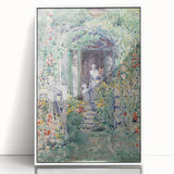 Impressionist Garden Scene Wall Art - Vibrant Floral Landscape Print