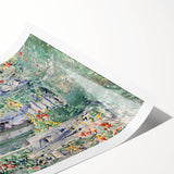 Impressionist Garden Scene Wall Art - Vibrant Floral Landscape Print