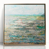 Modern Wall Art - Impressionist Seascape with Vibrant Textured Waves