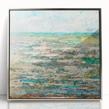 Modern Wall Art - Impressionist Seascape with Vibrant Textured Waves