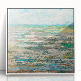 Modern Wall Art - Impressionist Seascape with Vibrant Textured Waves
