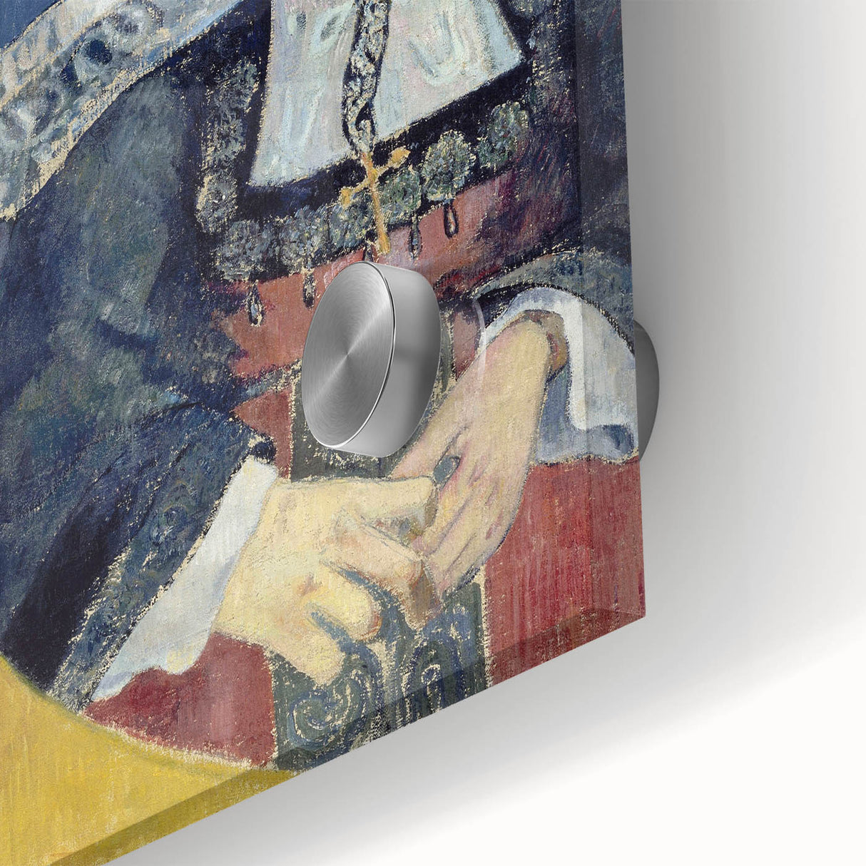 Modern Wall Art - Captivating Portrait with Elegant Floral Details