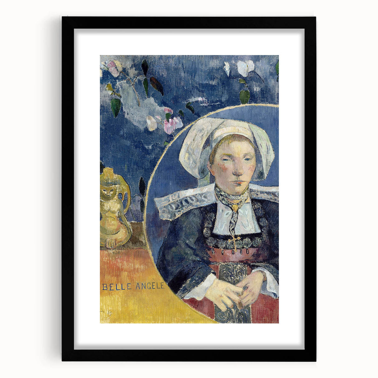 Modern Wall Art - Captivating Portrait with Elegant Floral Details