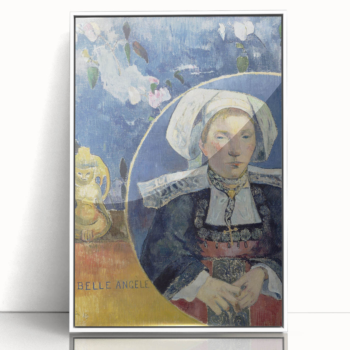 Modern Wall Art - Captivating Portrait with Elegant Floral Details