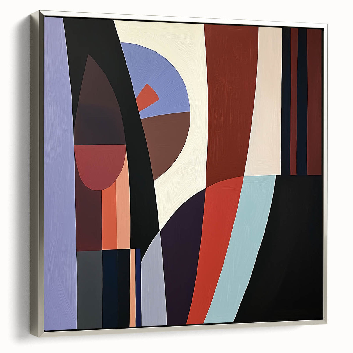 Modern Abstract Geometric Living Room Wall Art – Canvas Print