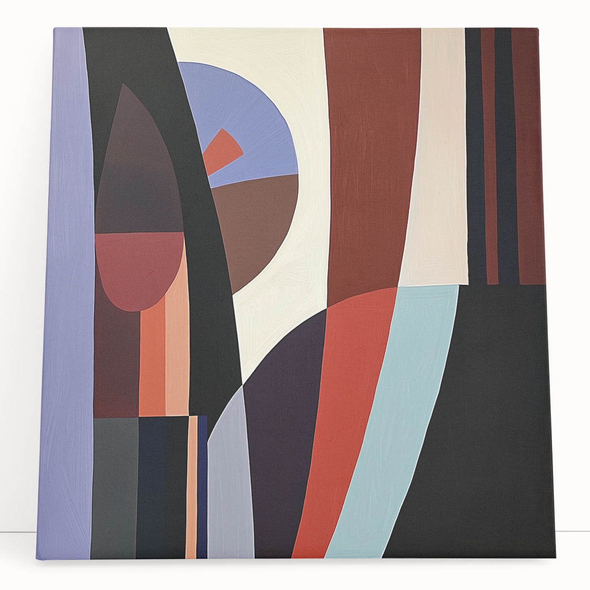 Modern Abstract Geometric Living Room Wall Art – Canvas Print