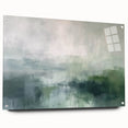 Abstract landscape wall art displayed in a side view, featuring vibrant colors and intricate patterns, mounted with decorative pins on a wall, perfect for modern decor.