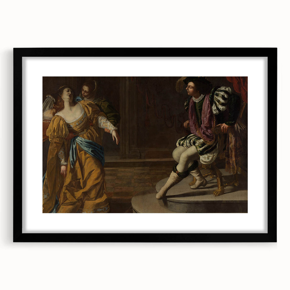 Classic Baroque Art Print - Dramatic Scene with Regal Elegance