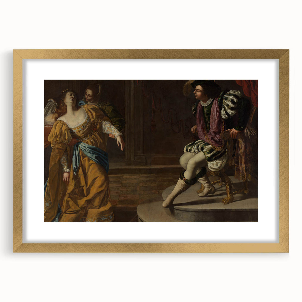 Classic Baroque Art Print - Dramatic Scene with Regal Elegance
