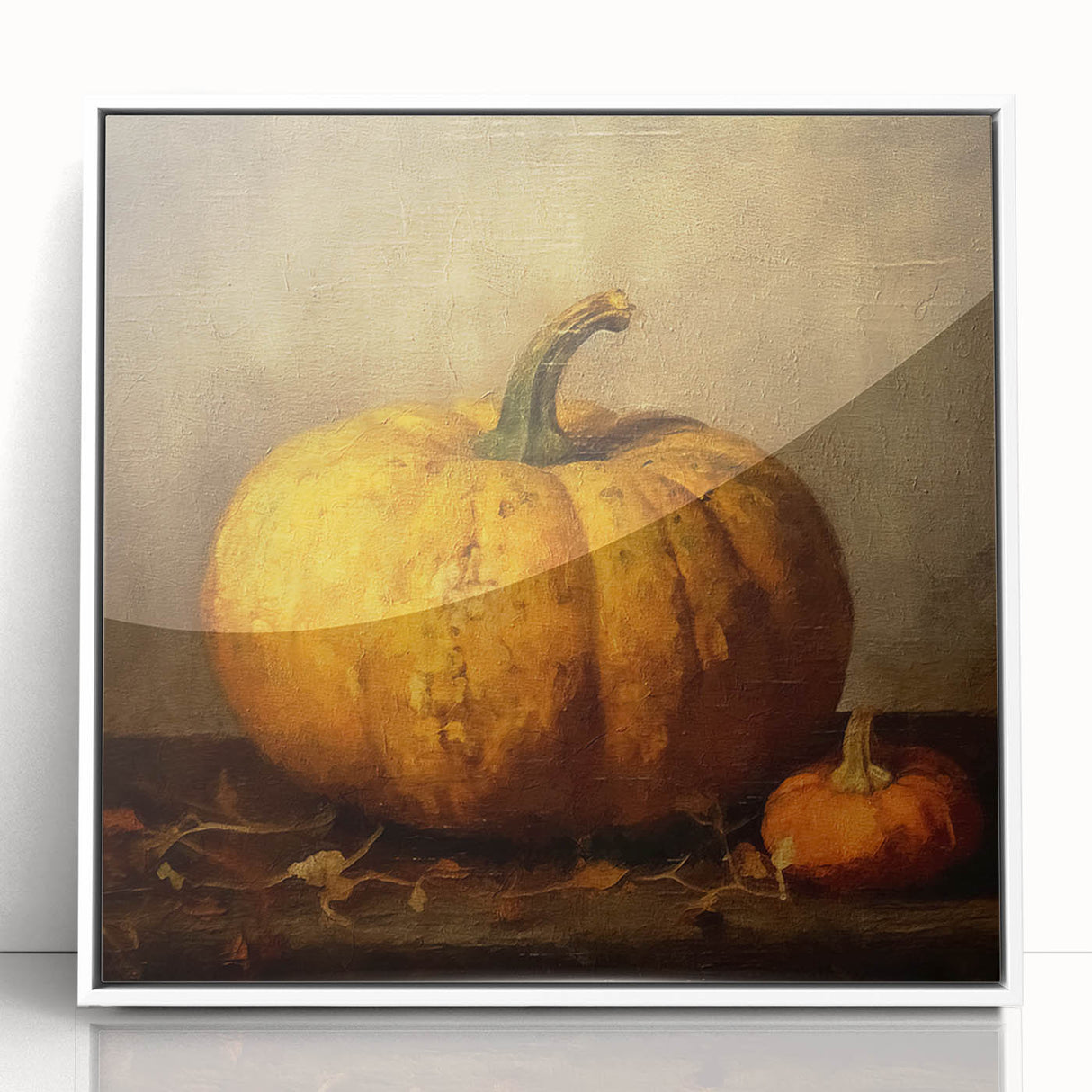 Halloween Art Prints - Rustic Pumpkin Painting for Fall Wall Decor