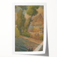 Lajos Csordák's By the Water - Rustic Impressionist Landscape Painting