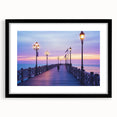 Black landscape bridge frame with a mat, showcasing a sleek front view, ideal for displaying art or photographs in a modern home decor setting.