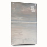 Acrylic glass artwork showcasing a vibrant landscape design, displayed in a side view with decorative pins, perfect for enhancing modern home decor.