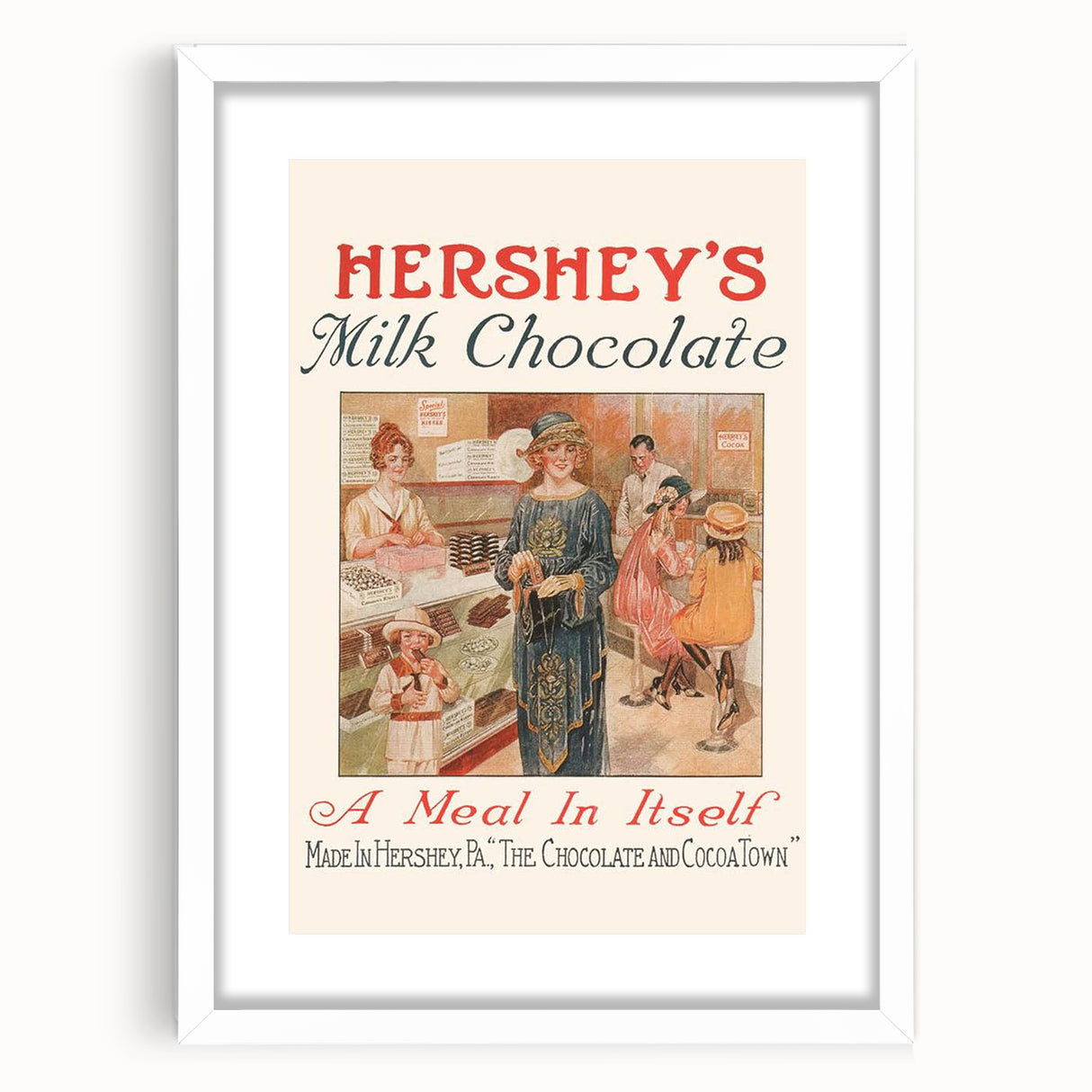 Vintage Hershey's Milk Chocolate Retro Wall Art