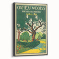 Retro Oxhey Woods Travel Poster – Vintage English Nature Art