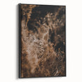 Black and white framed canvas featuring a vintage landscape painting, ideal for bedroom wall decor.