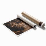Extra large rolled canvas featuring a floral art design in autumnal hues.