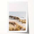 Art deco poster featuring a summer motif in pastel shades on rolled canvas, suitable for dining room or bathroom wall art.