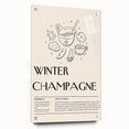 Large abstract wall art depicting a winter scene in muted blue and white tones, printed on acrylic glass.