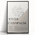 Large abstract wall art featuring a winter scene in muted blue and white tones on a framed acrylic.