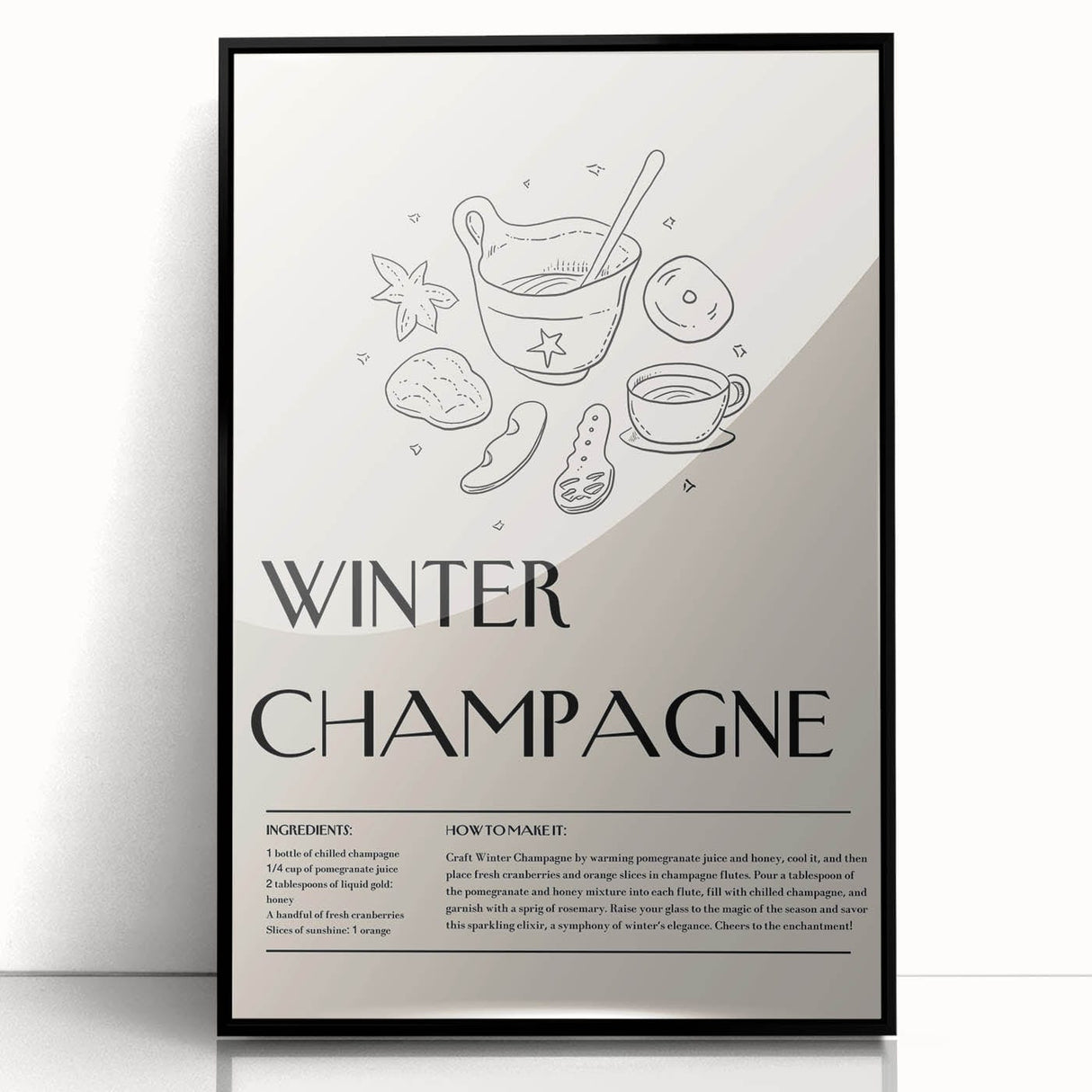 Large abstract wall art featuring a winter scene in muted blue and white tones on a framed acrylic.