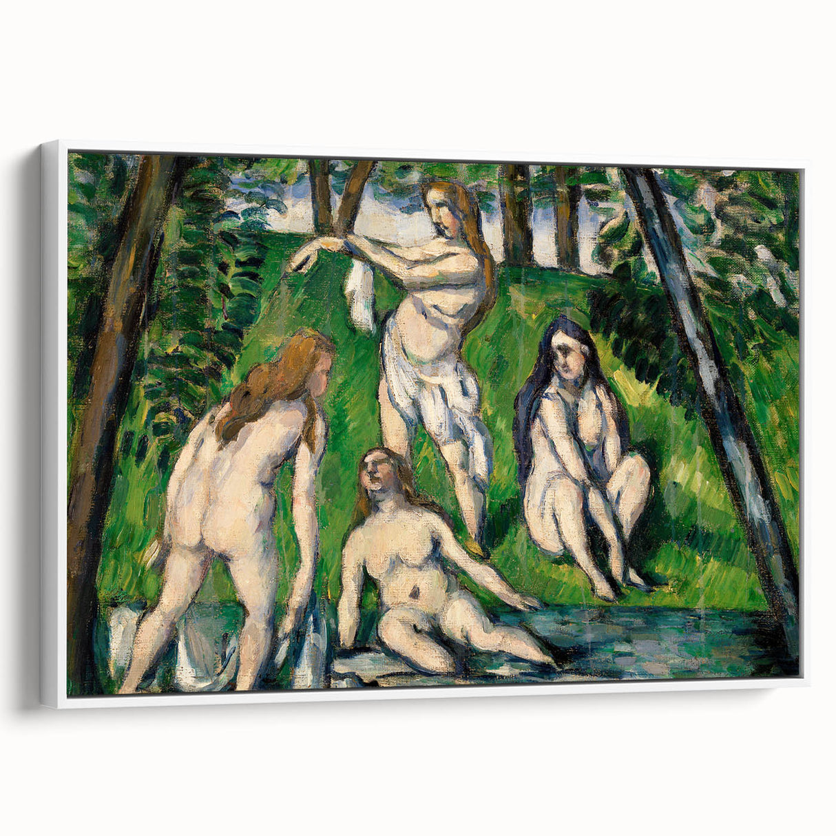 Four Bathers" Modern Wall Art - Timeless Contemporary Figurative Decor