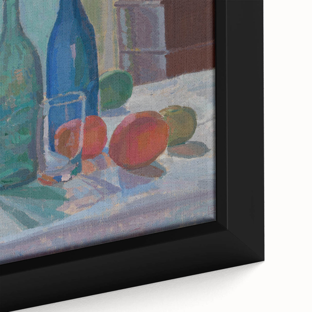 Modern Wall Art - Still Life with Bottles and Fruits for Trendy Decor
