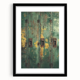 Industrial Green Rustic Wall Art - Farmhouse Decor Distressed Metal Art