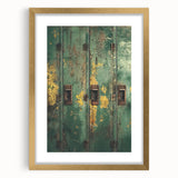 Industrial Green Rustic Wall Art - Farmhouse Decor Distressed Metal Art