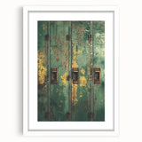 Industrial Green Rustic Wall Art - Farmhouse Decor Distressed Metal Art