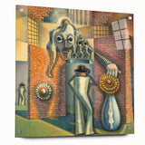 Modern Wall Art - Surreal Abstract Scene with Bold Visual Layers