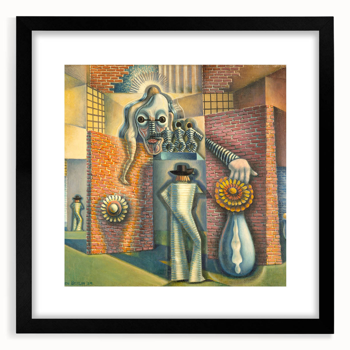 Modern Wall Art - Surreal Abstract Scene with Bold Visual Layers