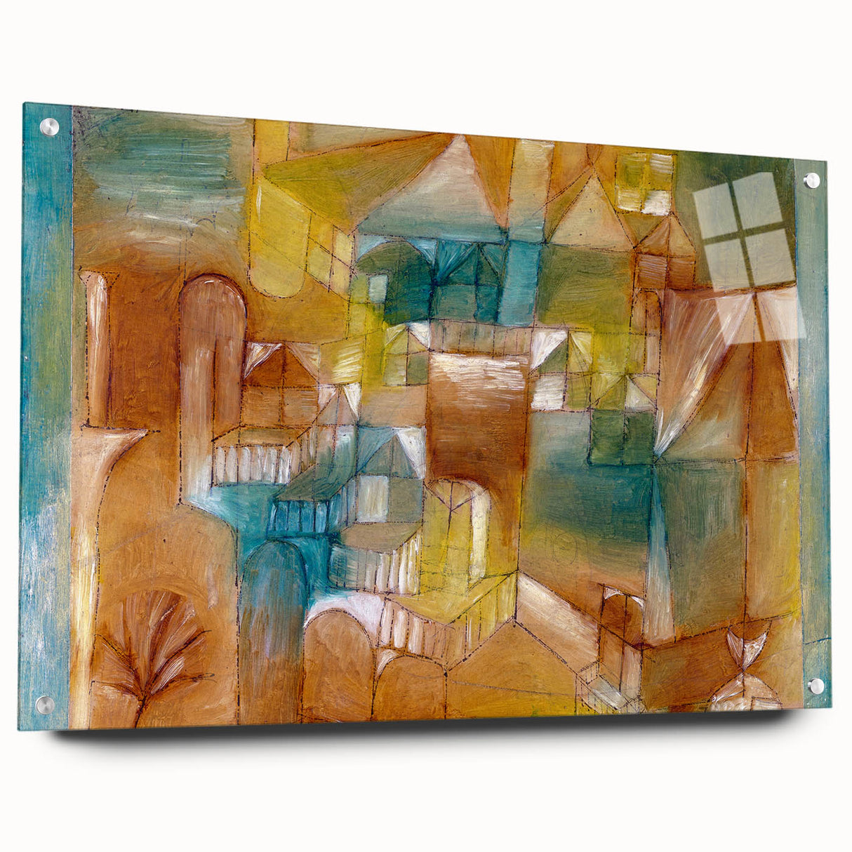 Modern Wall Art - Abstract Architectural Facade in Earthy Tones