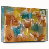 Modern Wall Art - Abstract Architectural Facade in Earthy Tones