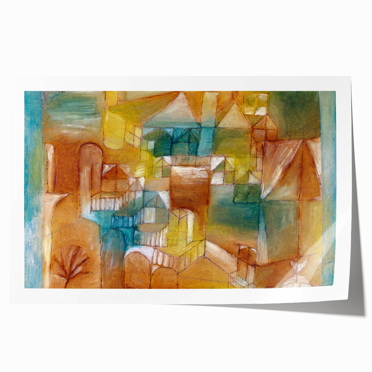 Modern Wall Art - Abstract Architectural Facade in Earthy Tones