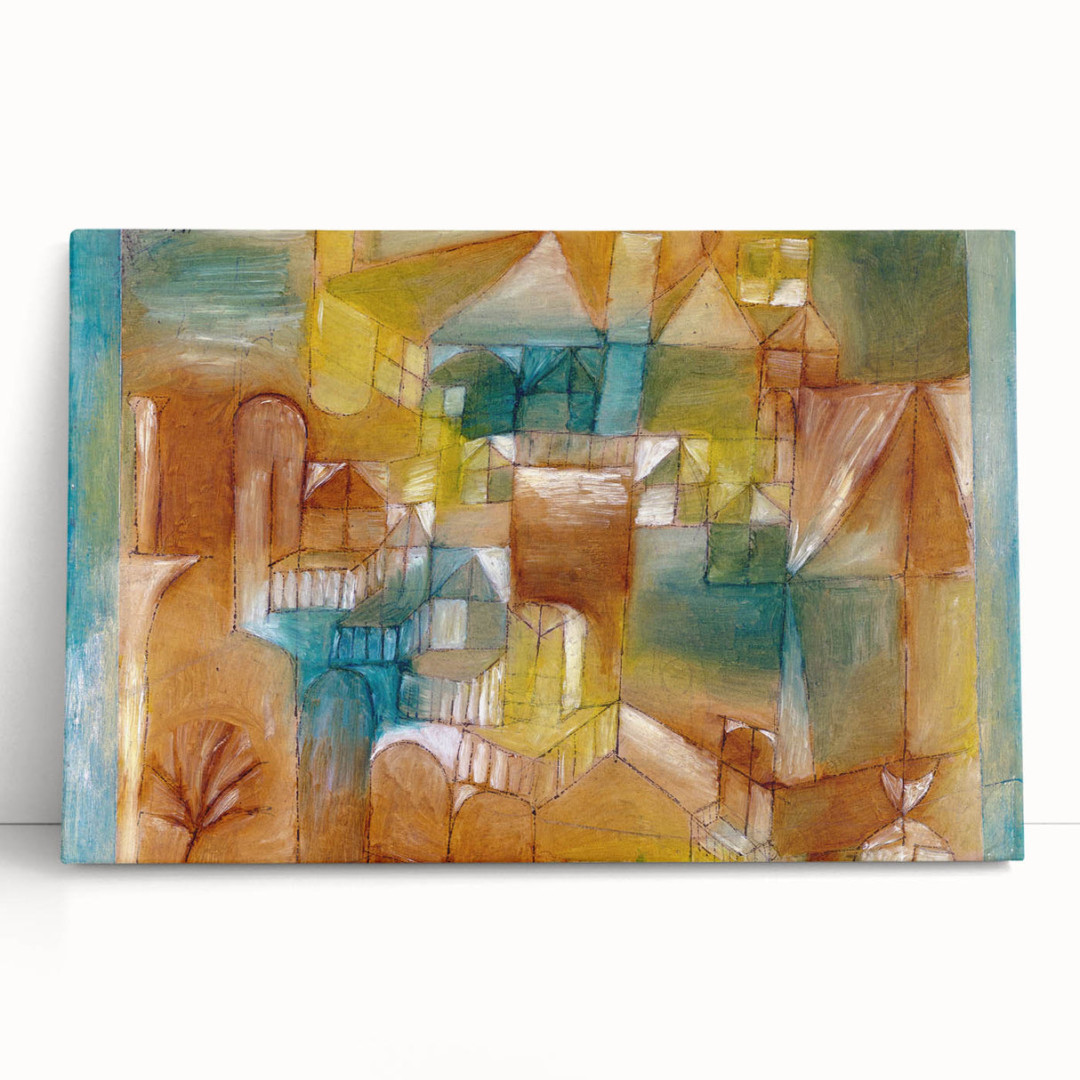 Modern Wall Art - Abstract Architectural Facade in Earthy Tones