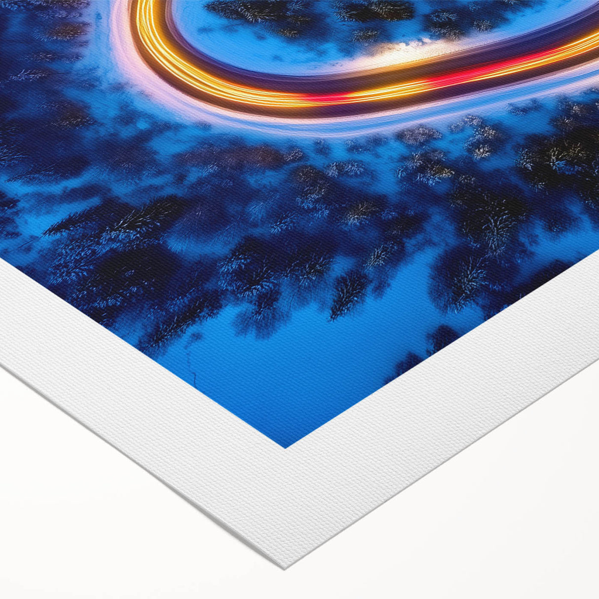 Loop of Light – Energetic Photography from Above in Winter Forest