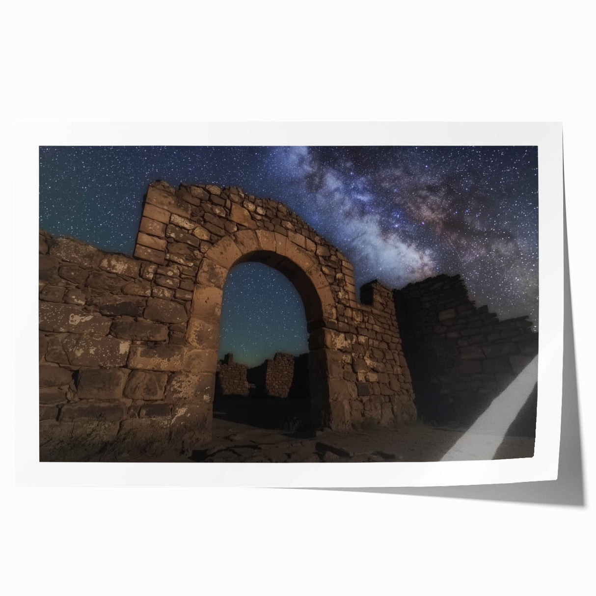 Stunning rolled print showcasing a vibrant landscape with a majestic castle surrounded by lush greenery, ideal for enhancing home decor. Perfect for art enthusiasts.