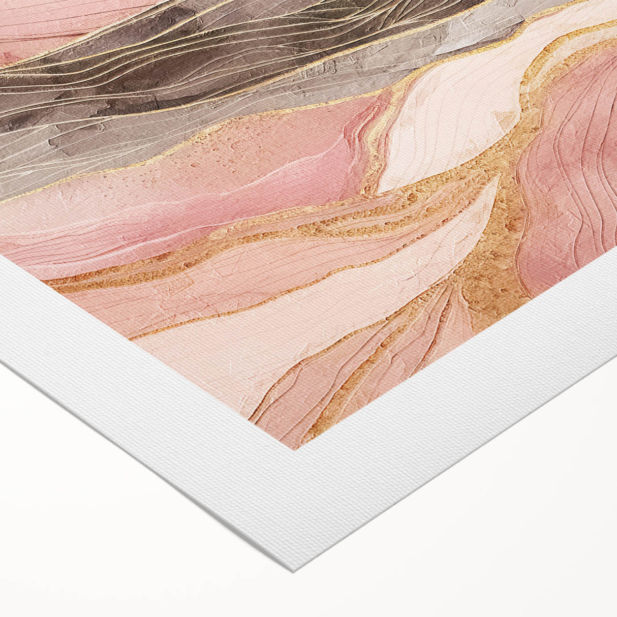 Abstract landscape wall art on rolled canvas, showcasing vibrant colors and fluid brush strokes, perfect for modern home decor. Packaged securely in a cardboard tube for protection during shipping.
