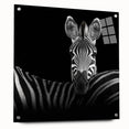 Acrylic glass artwork featuring a detailed side view of various colorful animals, mounted with decorative pins, ideal for enhancing modern home decor.