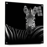 Acrylic glass artwork featuring a detailed side view of various colorful animals, mounted with decorative pins, ideal for enhancing modern home decor.