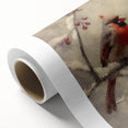 Christmas Acrylic Prints - Pair of Cardinals Winter Scene Wall Art